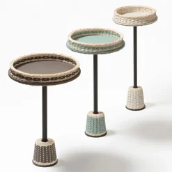 Tavolino Matisse in pelle e rattan - Grande*Giobagnara Best