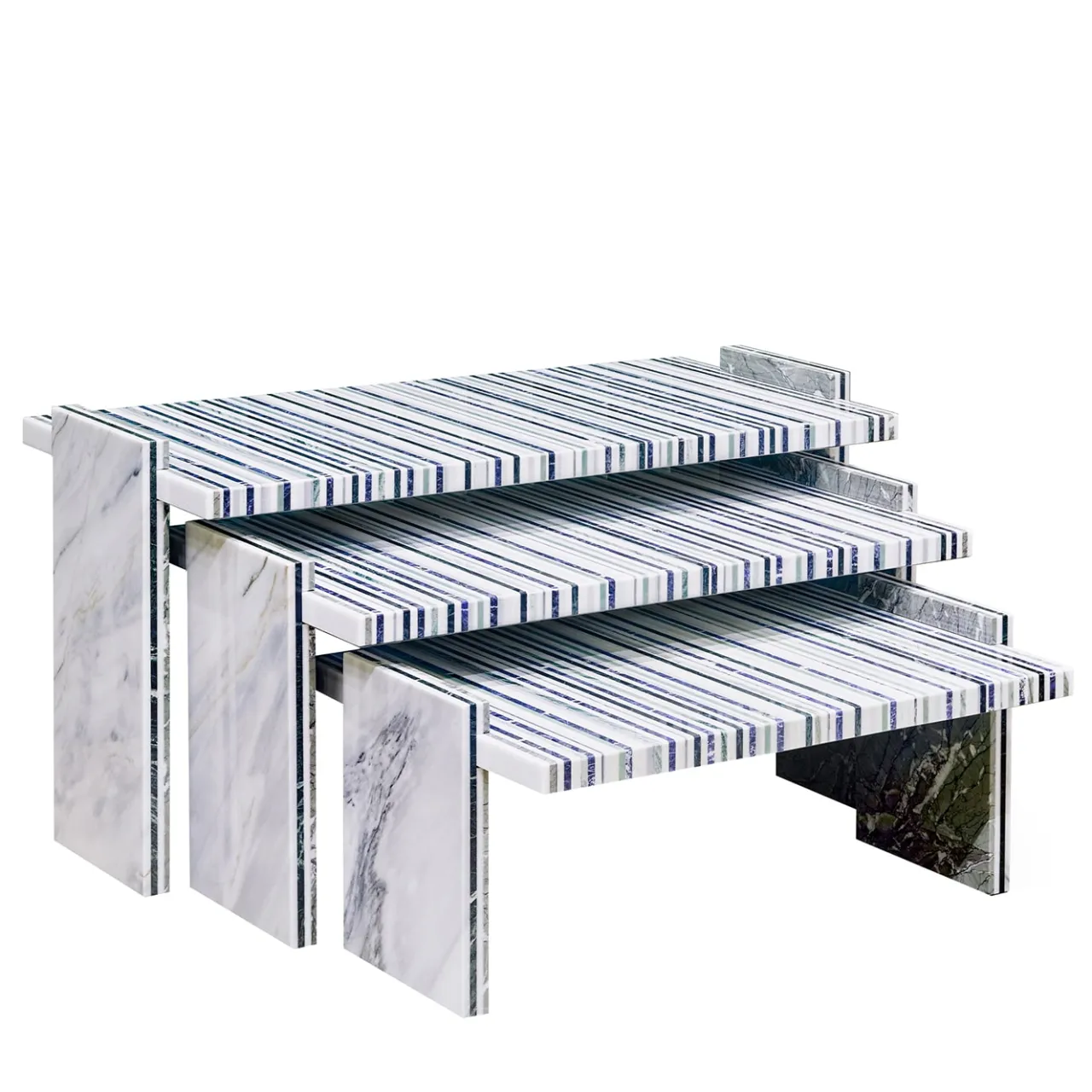 Tavolino modulare Trittico-San di Gwenael Nicolas*Budri