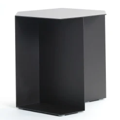 Tavolino nero esagonale Alcubo di Antonio Saporito*V.L. Lavorazioni In Ferro Best