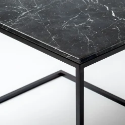 Tavolino nero Esopo di Antonio Saporito*V.L. Lavorazioni In Ferro