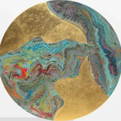 Tavolino Opera' in metallo policromo*Cupioli Discount