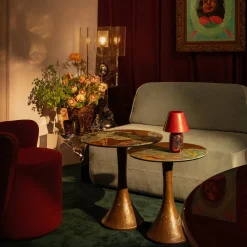 Tavolino Opera' in metallo policromo*Cupioli Discount