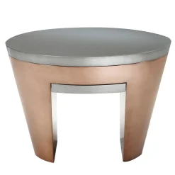 Tavolino Opus Metallica rotondo di Carlo Rampazzi*Sergio Villa Sale