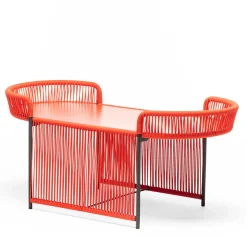 Tavolino ovale rosso Altana di Antonio De Marco*Chairs & More Sale
