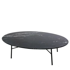 Tavolino ovale Yuki con piano in marquinia nera # 1 di Ep Studio*TrabA'