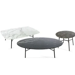 Tavolino ovale Yuki con piano in marquinia nera # 1 di Ep Studio*TrabA'