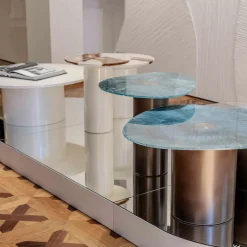 Tavolino piccolo Marea con piano in vetro temperato*Atelier Frigerio Mirva Outlet