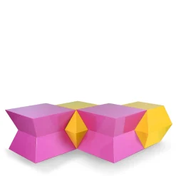 Tavolino Pop & Op Clessidra rosa di Carlo Rampazzi*Sergio Villa Best