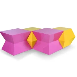 Tavolino Pop & Op Diamante giallo di Carlo Rampazzi*Sergio Villa Discount