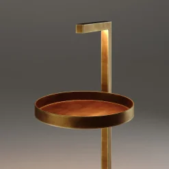 Tavolino Primopiano in ottone con luce LED*Renzo Serafini Hot