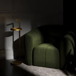 Tavolino Primopiano in ottone con luce LED*Renzo Serafini Hot