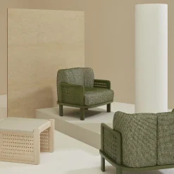 Tavolino Raquette 183 con piano in grigio seta di Cristina Celestino*Billiani 1911