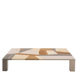 Tavolino rettangolare intarsiato a secco in policromia*Durame Sale