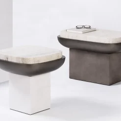 Tavolino rettangolare Olympia in travertino*Giobagnara Sale