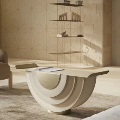 Tavolino Romano Lecce in pietra calcarea di Apospersano*Pimar Limestone Hot