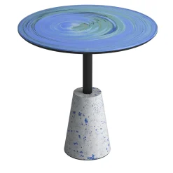 Tavolino rotondo Astraliti in metallo dai toni freddi #3*Cupioli Best