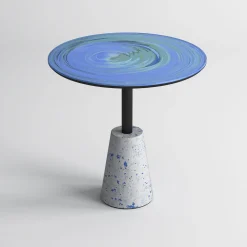 Tavolino rotondo Astraliti in metallo dai toni freddi #3*Cupioli Best