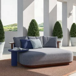 Tavolino rotondo blu*CPRN Homood