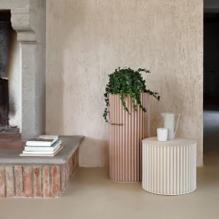 Tavolino Rotondo In Alluminio Corkcrete Tortora #3*Opinion Ciatti Online