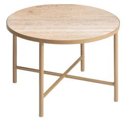 Tavolino rotondo in travertino Panarea*La Sartoria del Marmo by Lombardi Marmi Hot