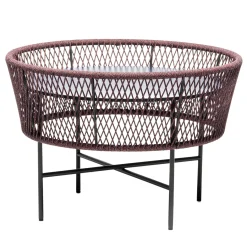 Tavolino rotondo medio blu Tamburo di Antonio De Marco*Chairs & More