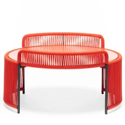 Tavolino rotondo medio rosso Altana di Antonio De Marco*Chairs & More Discount