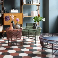 Tavolino rotondo medio verde Tamburo di Antonio De Marco*Chairs & More Clearance