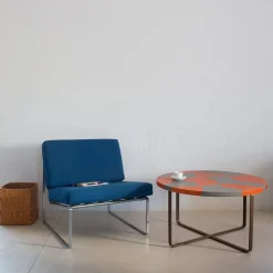 Tavolino rotondo policromo Isole Sur di Nestor Perkal*Oscar Maschera Outlet