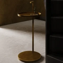 Tavolino Secondopiano in ottone con luce LED*Renzo Serafini Best