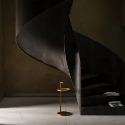 Tavolino Secondopiano in ottone con luce LED*Renzo Serafini Best