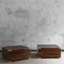 Tavolino Serie Raccordi in Bambù e Ottone*Molto Collectibles Hot