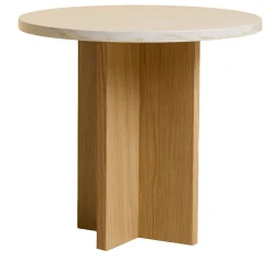 Tavolino Sherman in Marmo Calacatta Oro e Rovere*Lebanto