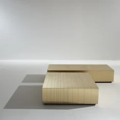 Tavolino ST 32 in Ottone Satinato Oro*Laura Meroni Discount