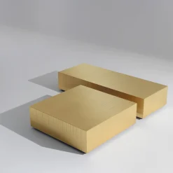 Tavolino ST 32 in Ottone Satinato Oro*Laura Meroni Discount