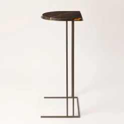 Tavolino Thabit Portoro in marmo marrone*Splot Design Outlet