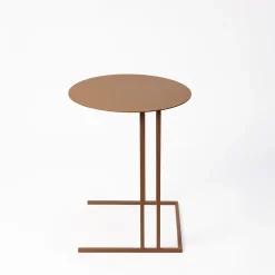 Tavolino Thabit rotondo in acciaio marrone*Splot Design Sale