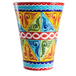 Tavolo alto con Decoro Fantasia Multicolore in ceramica*Fratelli Bevilacqua