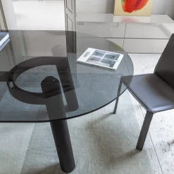 Tavolo Arco in vetro fumé e rovere Laguna*Morica Design Clearance