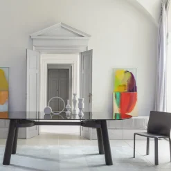 Tavolo Arco in vetro fumé e rovere Laguna*Morica Design Clearance