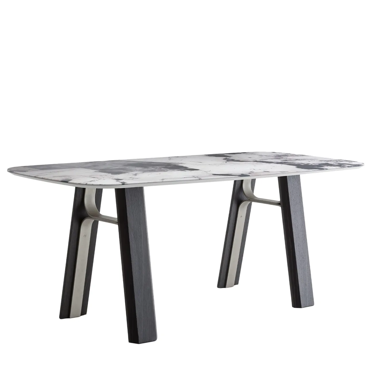 Tavolo Bridge Patagonia effetto marmo e rovere*Morica Design