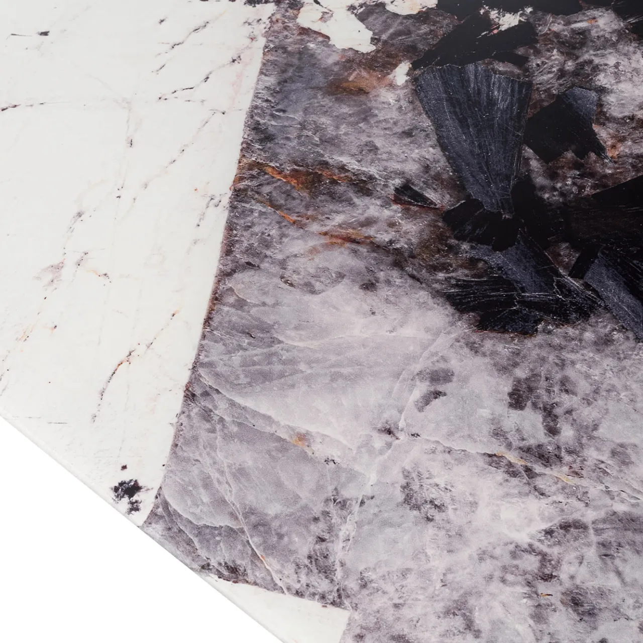 Tavolo Bridge Patagonia effetto marmo e rovere*Morica Design