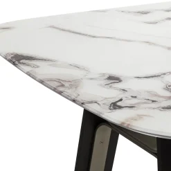 Tavolo Bridge Trinity in marmo bianco e rovere*Morica Design Outlet