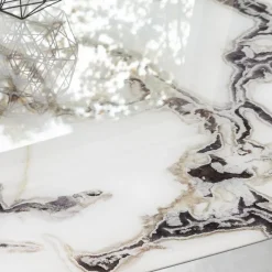 Tavolo Bridge Trinity in marmo bianco e rovere*Morica Design Outlet