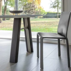 Tavolo Bridge Trinity in marmo bianco e rovere*Morica Design Outlet