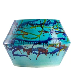 Tavolo con decoro geometrico a goccia lucido in ceramica*Fratelli Bevilacqua Discount