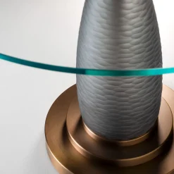 Tavolo Con Piano Rotondo In Vetro*Ros Italia Interiors Clearance