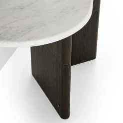 Tavolo console Tetris con piano in marmo e gambe in legno di quercia Laguna*Morica Design Hot