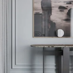 Tavolo Console Tumba in Marmo Verde con struttura in metallo*L'Eccesso Hot