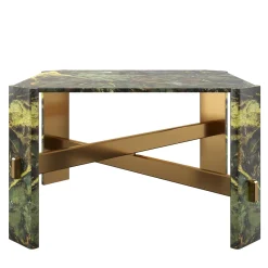 Tavolo da pranzo Alani in marmo verde di Paolo Ciacci*L'Eccesso New