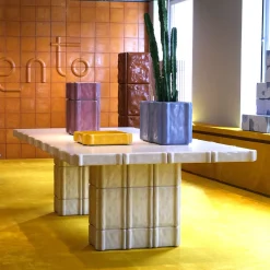 Tavolo da Pranzo Bianco Riva di Patricia Urquiola*Cimento